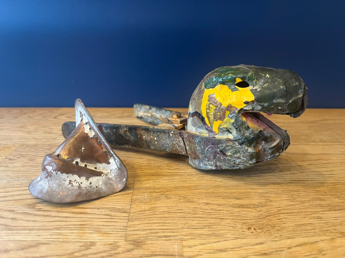 ‘Give a man a mask, and he will show you his true face’: two paint-masks (‘trepas’ in Spanish) used by JHL in the production of their Godzilla bootlegs in the late 1980s or early&nbsp;1990s